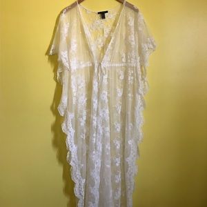 Forever 21 M full length lace cardigan